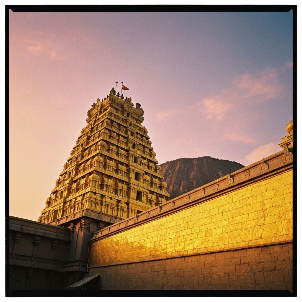 Arunachala Hill with temple